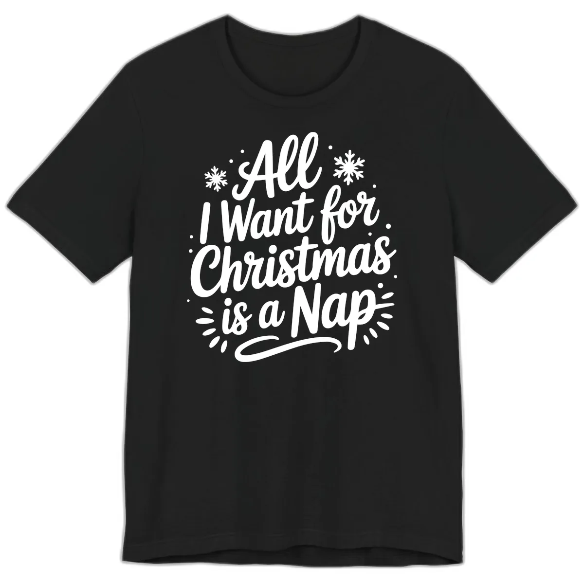 All I Want For Christmas Is A Nap Premium T-Shirt in Black